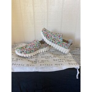Bernie Mev Kids Multicolor Woven Elastic Slip On Sneakers Size 32 EU